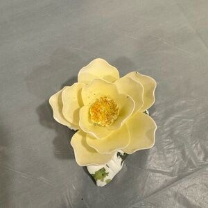 Vintage Ceramic Lotus Flower Decor – Boho Accent